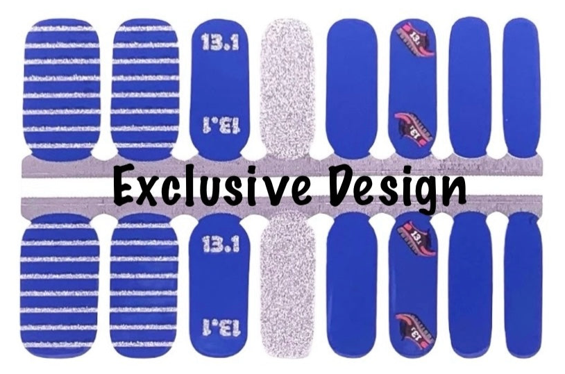 Race You to the Half - Half Marathon Nail Wraps - Exclusive Design Collaboration Nail Wraps