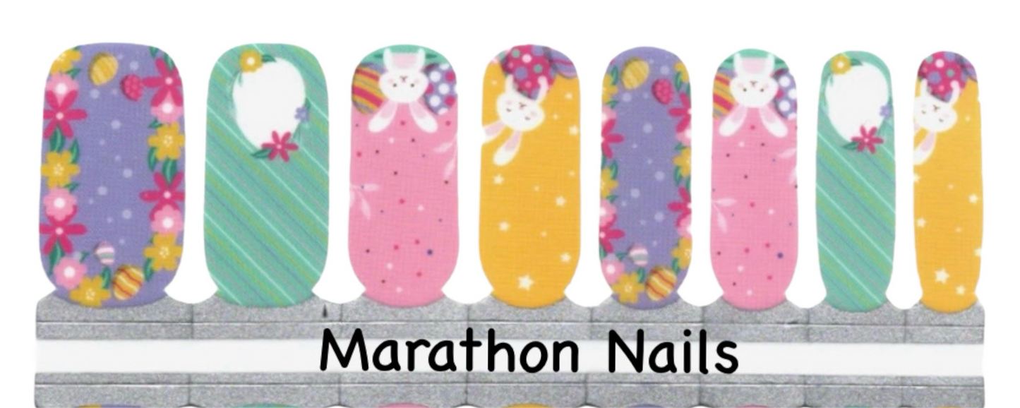 Here Comes Peter Cotton Tail Easter Nail Wraps