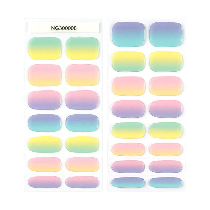 Pastel Ombre 30ct Semi Cured Gel Nail Wraps