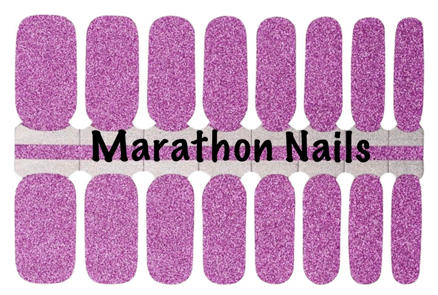 Dopey Purple Glitter Nail Wraps
