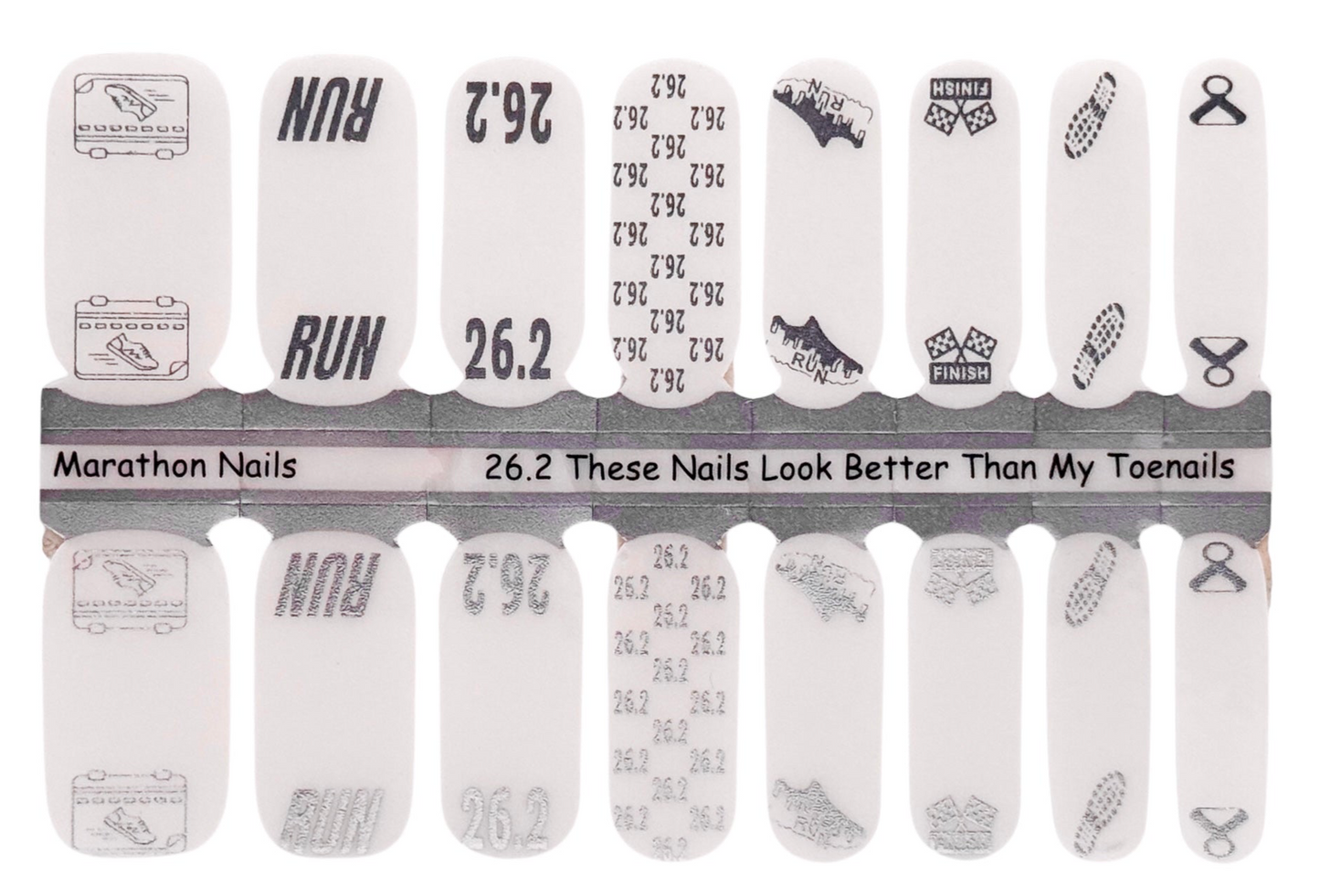 These Nails Look Better Than My Toenails - Any Marathon Overlay Nail Wraps - Exclusive Design Marathon Nail Wraps