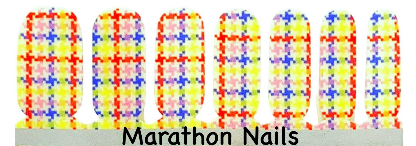 Primary Squares Nail Wraps