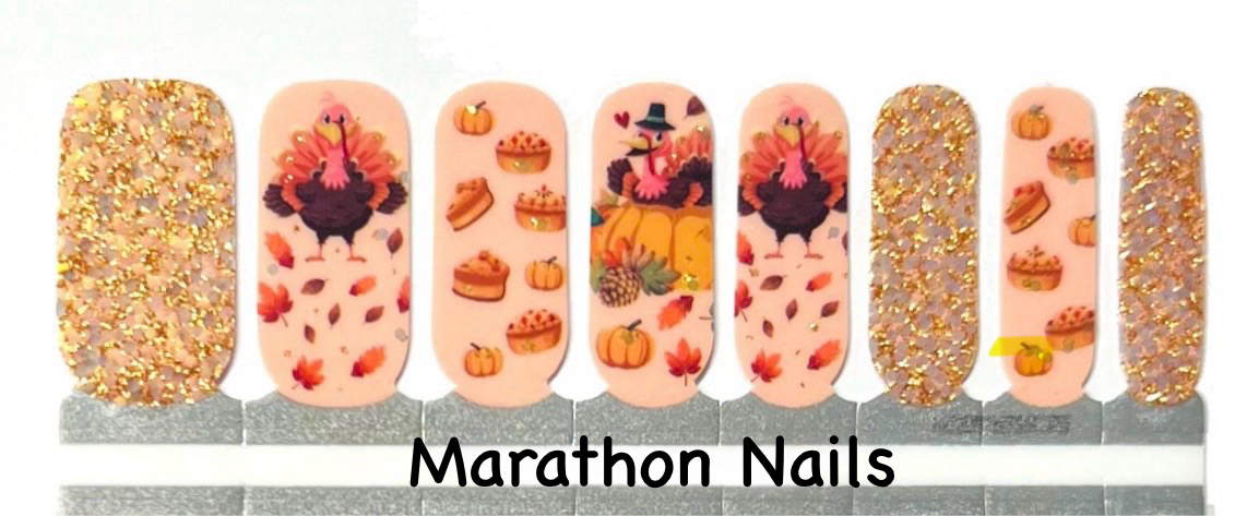 Thanksgiving Dinner Nail Wraps