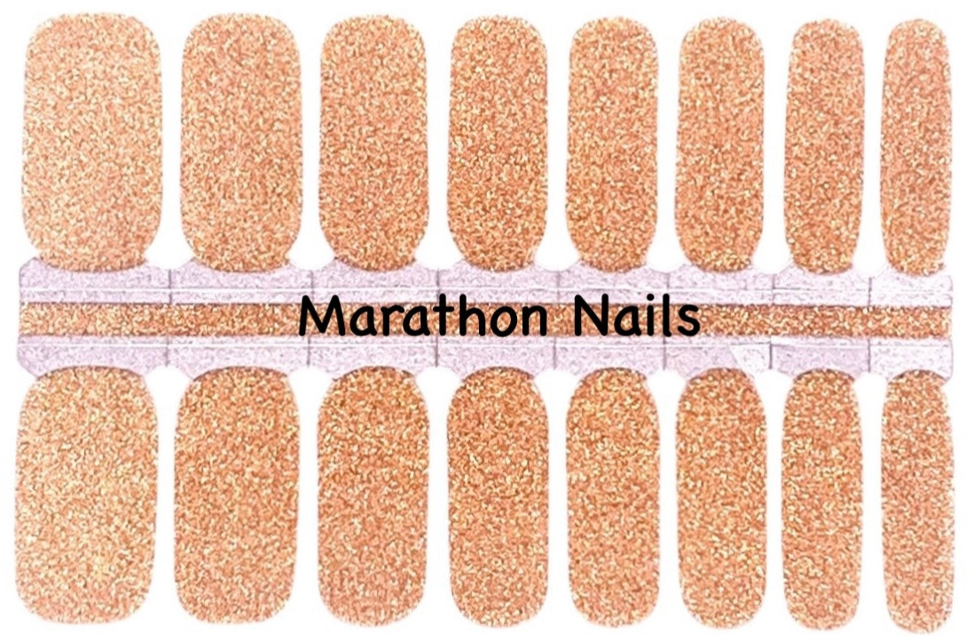 Champagne Sparkles Glitter Nail Wraps
