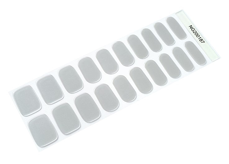 Pewter Semi Cured Gel Nail Wraps