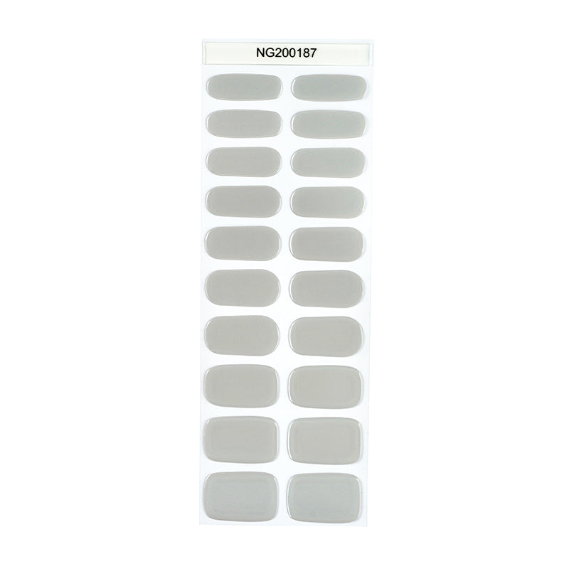 Pewter Semi Cured Gel Nail Wraps