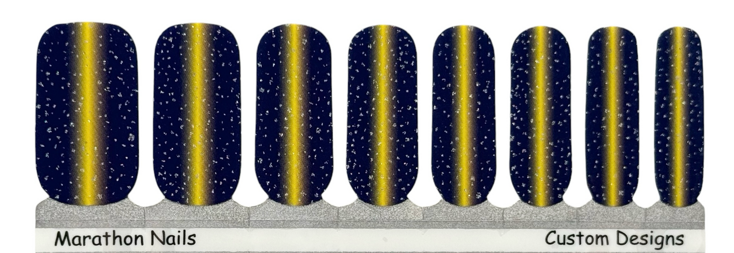 Boston Edition Shimmer- Boston Marathon Nails- Exclusive Nail Wraps