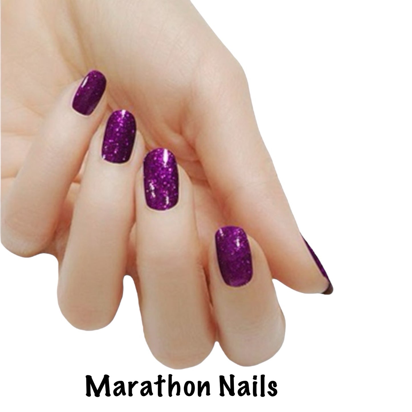 Purple Glitter Lux Nail Wraps