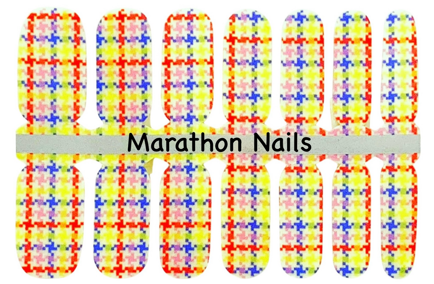 Primary Squares Nail Wraps