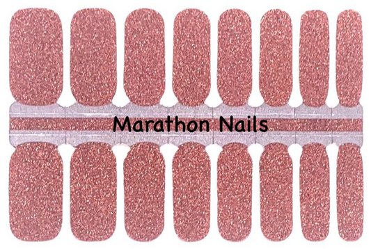 Rose Gold Glitter Nail Wraps