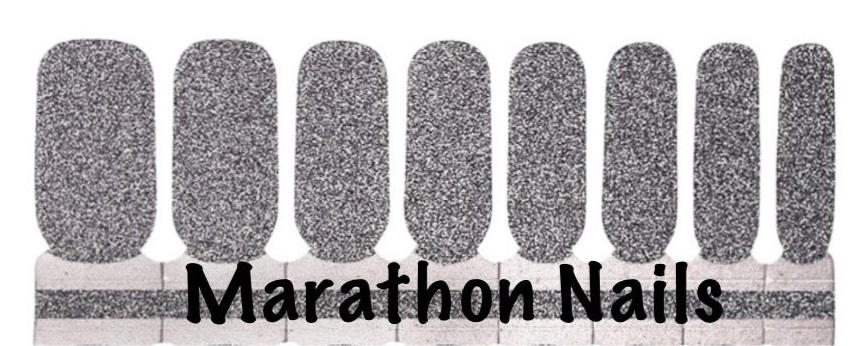 Gunmetal Glitter Nail Wraps