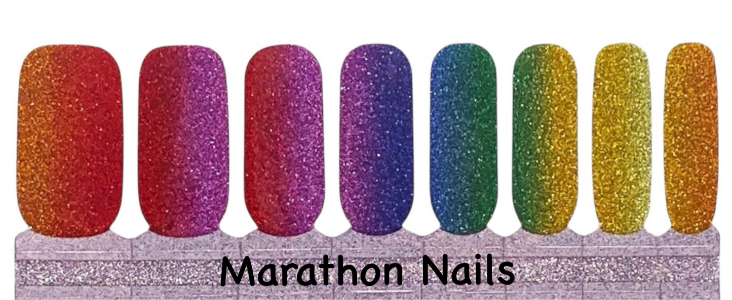 Rainbow Shimmer Nail Wraps
