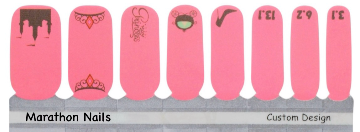 These Shoes Carry Me To The Castle - Princess Race Weekend Nail Wraps - Exclusive Nail Wraps