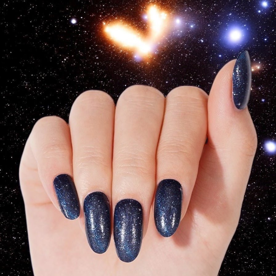 Midnight Comet Nail Wraps
