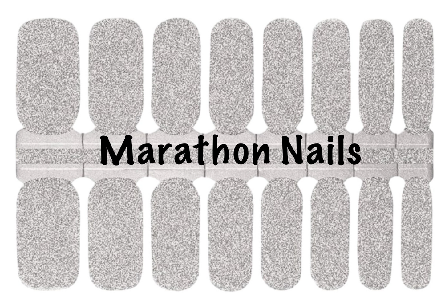Silver Glitter Nail Wraps