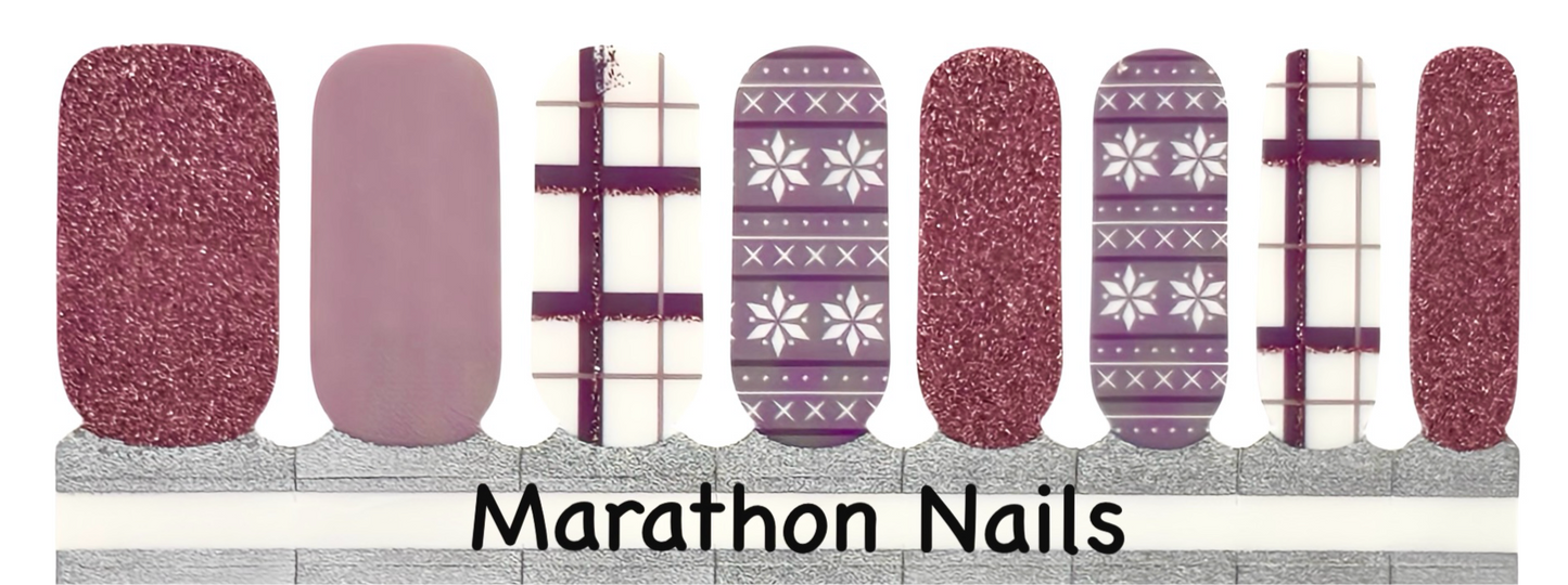 Pink Thermals Nail Wraps