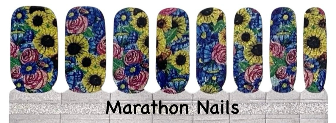 Sparkling Sunflowers Nail Wraps