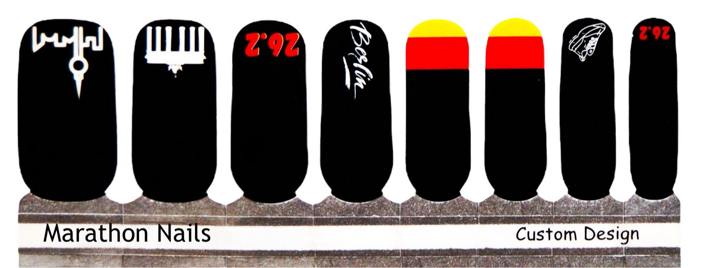 Run Through The Gate - Berlin Marathon Nails - Exclusive Nail Wraps