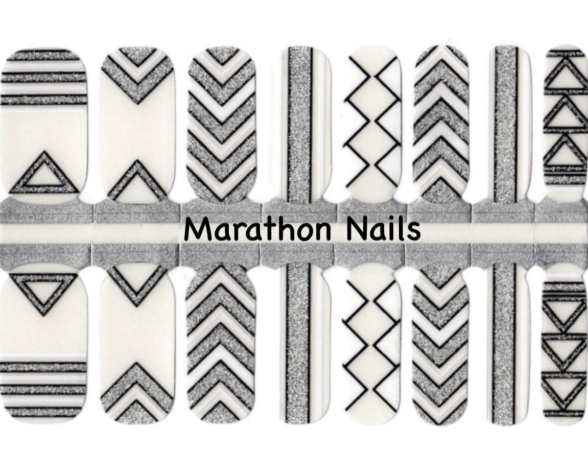 Clearly Aztec Partial Overlay Nail Wraps
