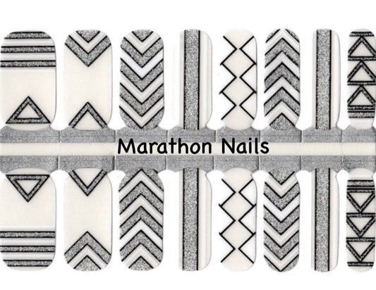 Clearly Aztec Partial Overlay Nail Wraps