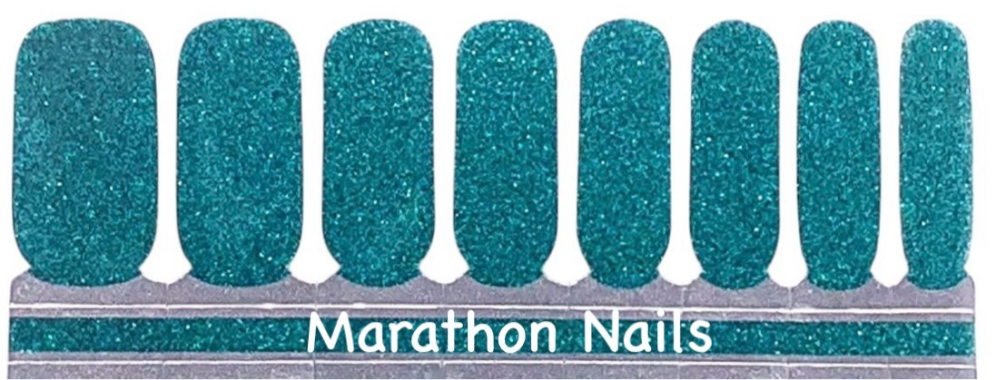 Jade Glitter Nail Wraps