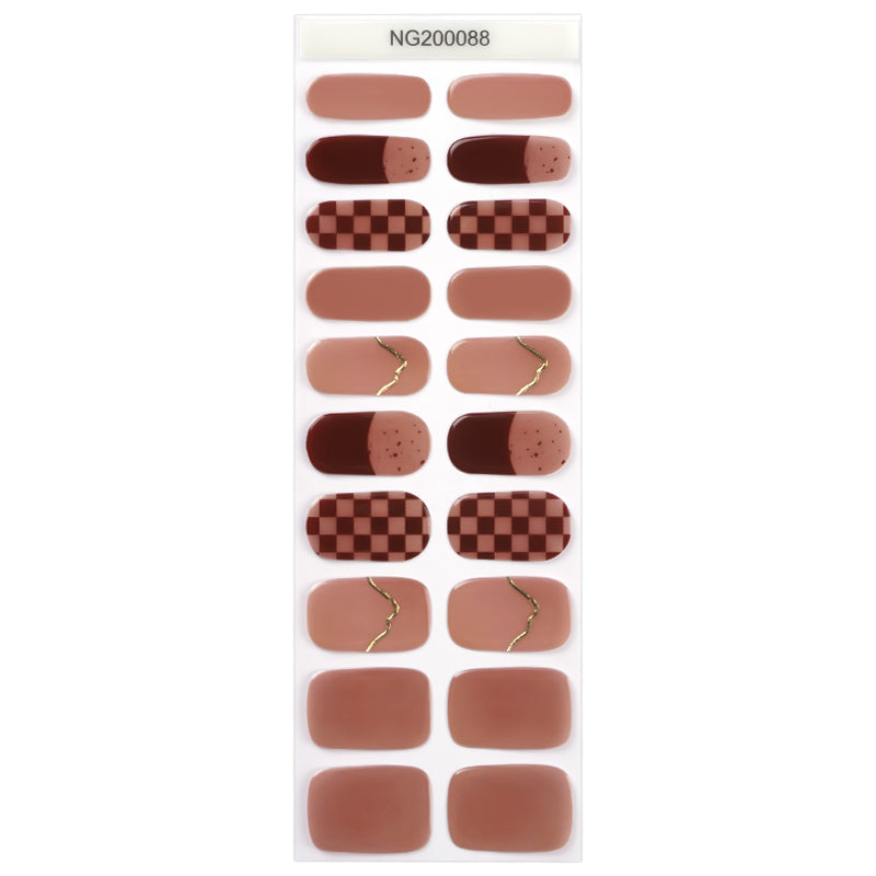 Hot Chocolate Semi Cured Gel Nail Wraps