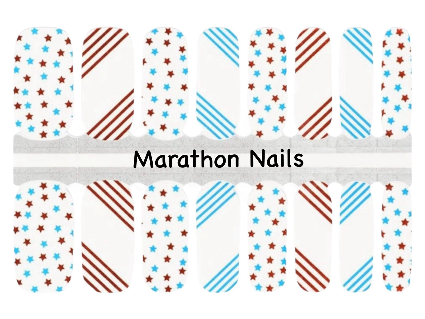 Clearly American partial Overlay Nail Wraps