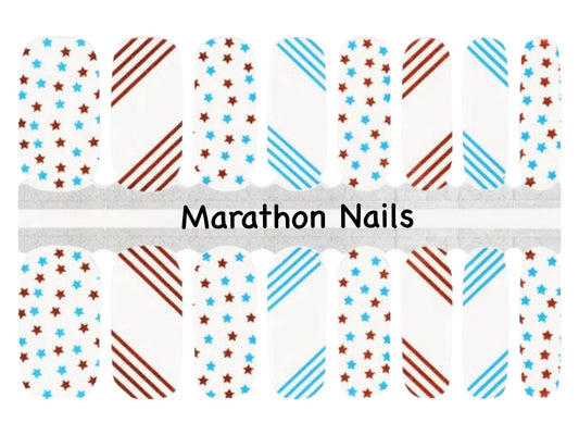 Clearly American partial Overlay Nail Wraps