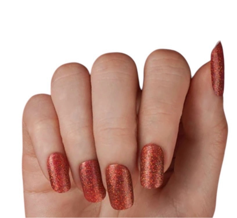 Red Shimmer Nail Wraps