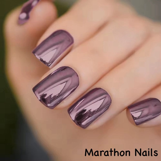 Mauve Chrome Amp Nail Wraps