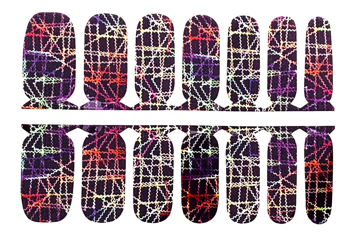 Computer Grid Nail Wraps