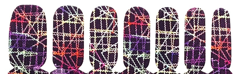 Computer Grid Nail Wraps