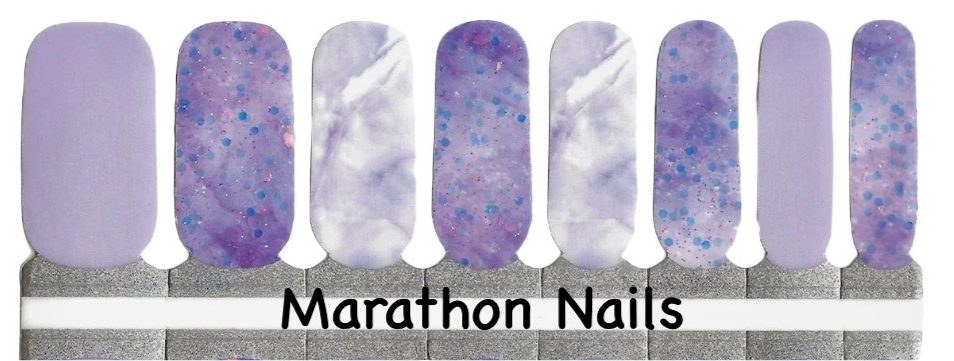 Purple Marbling Nail Wraps