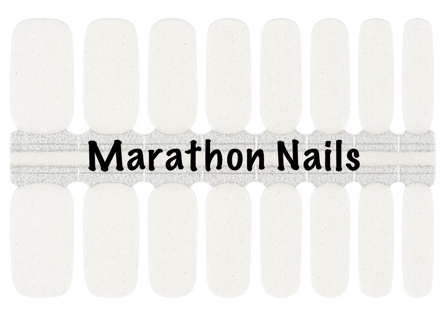White Moonlight Glitter Nail Wraps