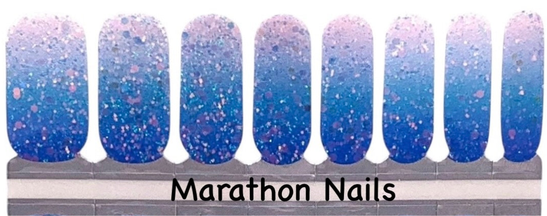 Even Blue Sparkles Nail Wraps