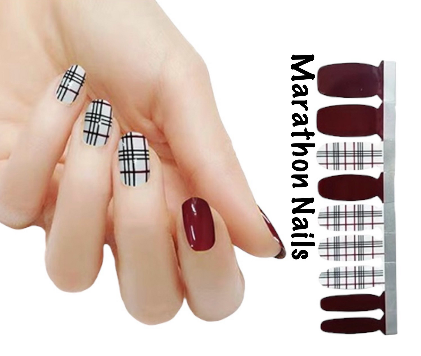 Red Plaid Lux Nail Wraps