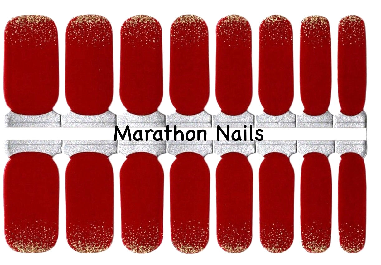 Golden Rubies Nail Wraps