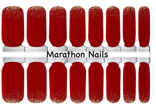 Golden Rubies Nail Wraps