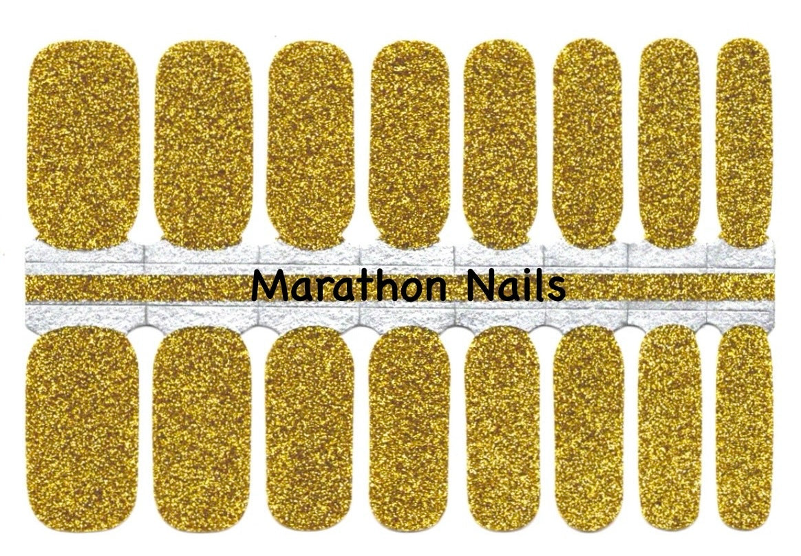 Gold Glitter Nail Wraps