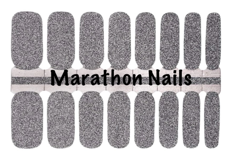 Gunmetal Glitter Nail Wraps