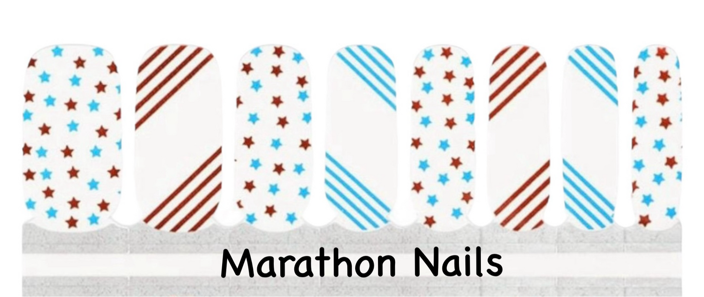 Clearly American partial Overlay Nail Wraps