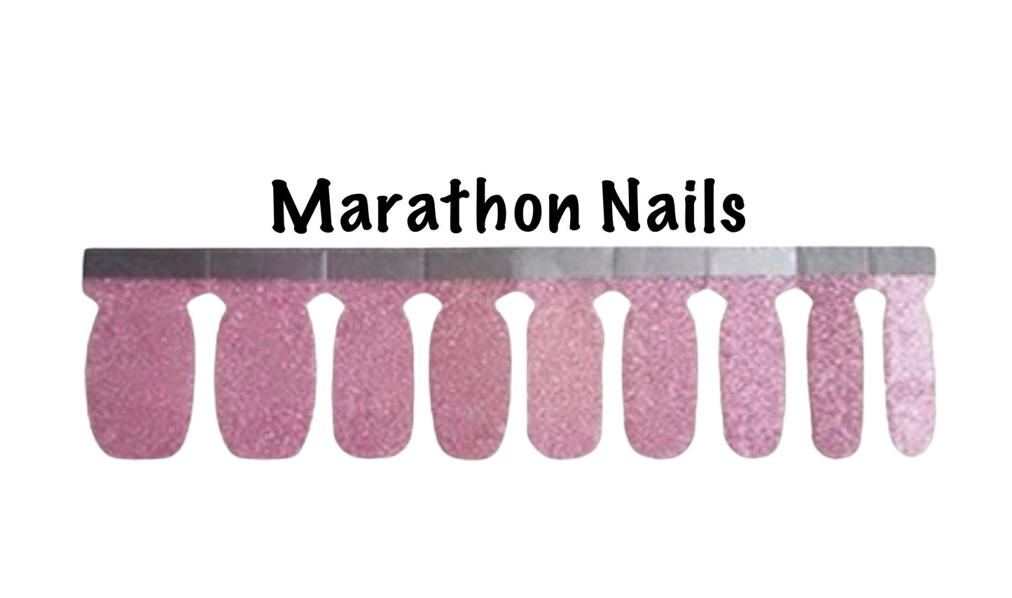 Light Pink Glitter Lux Nail Wraps