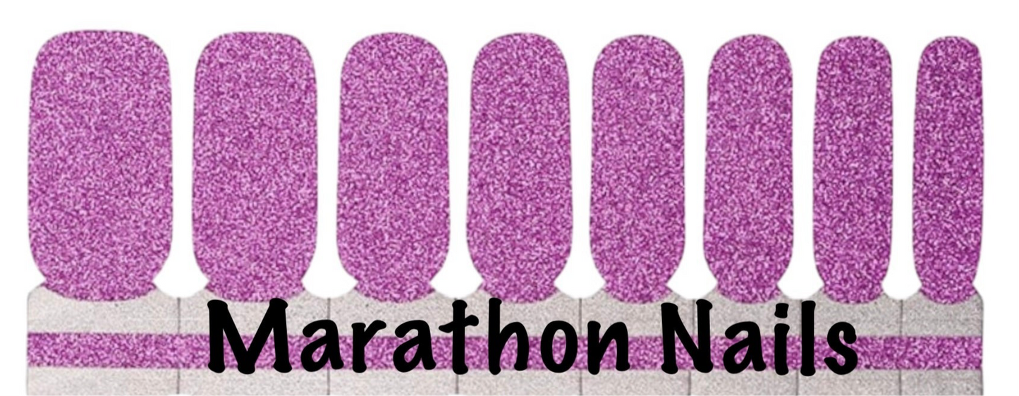 Dopey Purple Glitter Nail Wraps