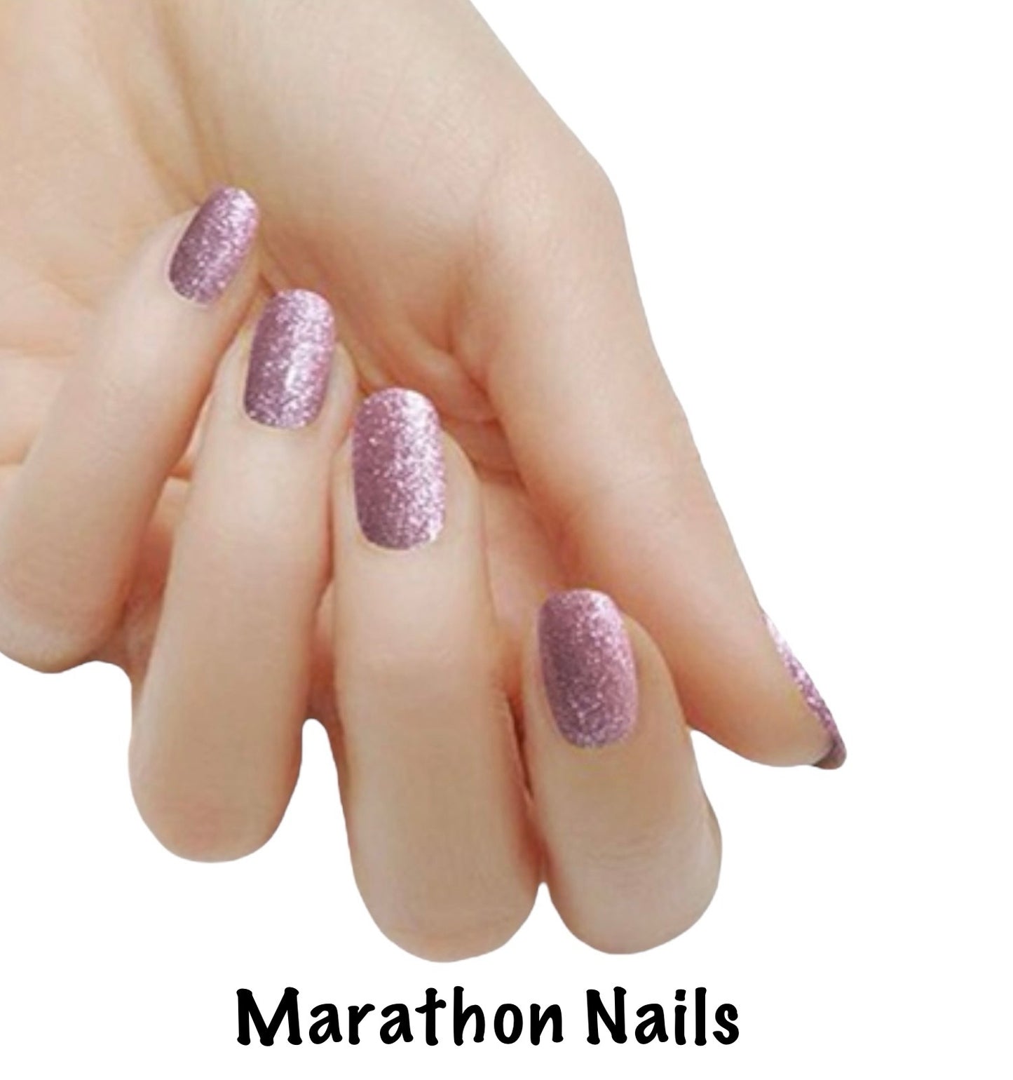 Light Pink Glitter Lux Nail Wraps