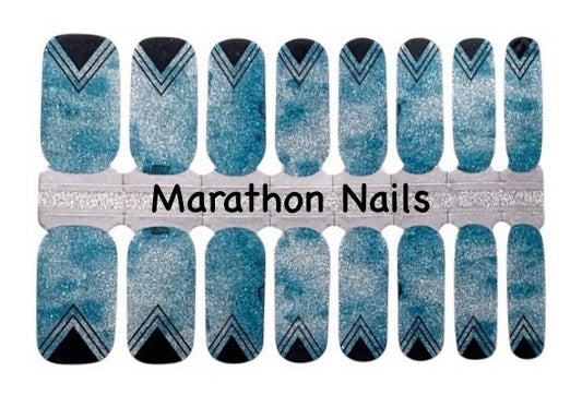 Turquoise Arrows Nail Wraps
