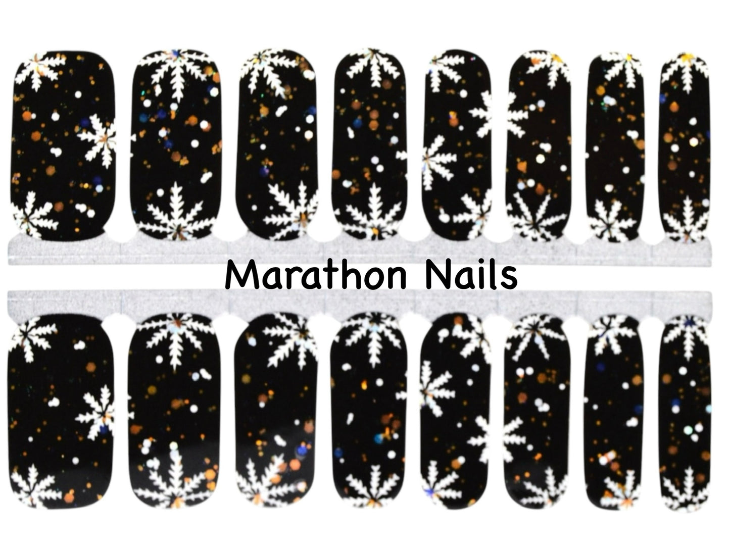 Silver Snowflakes Nail Wraps