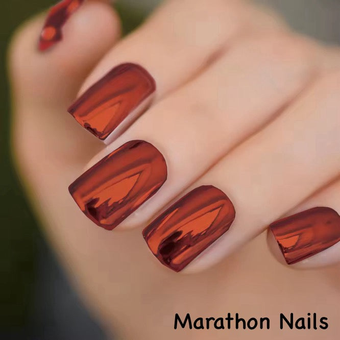 Red Chrome Amp Nail Wraps
