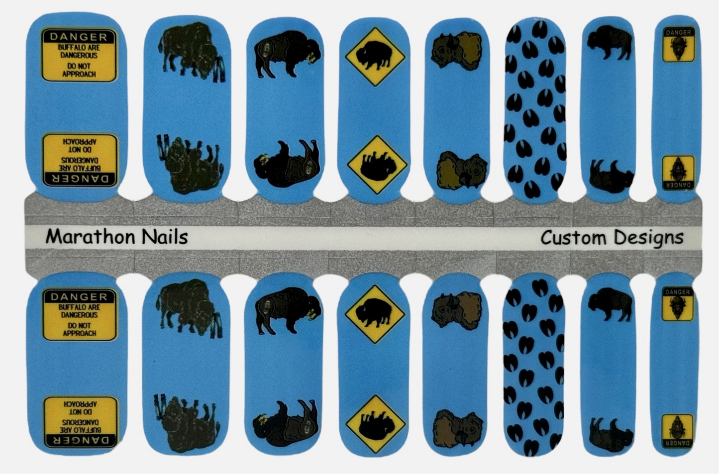 Tourist Tossing - Exclusive Bison Nail Wraps