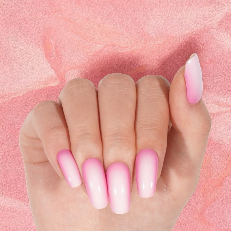 Bubblegum Glow Semi Cured Gel Nail Wraps