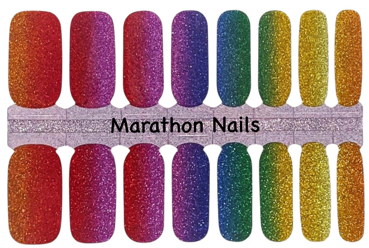 Rainbow Shimmer Nail Wraps